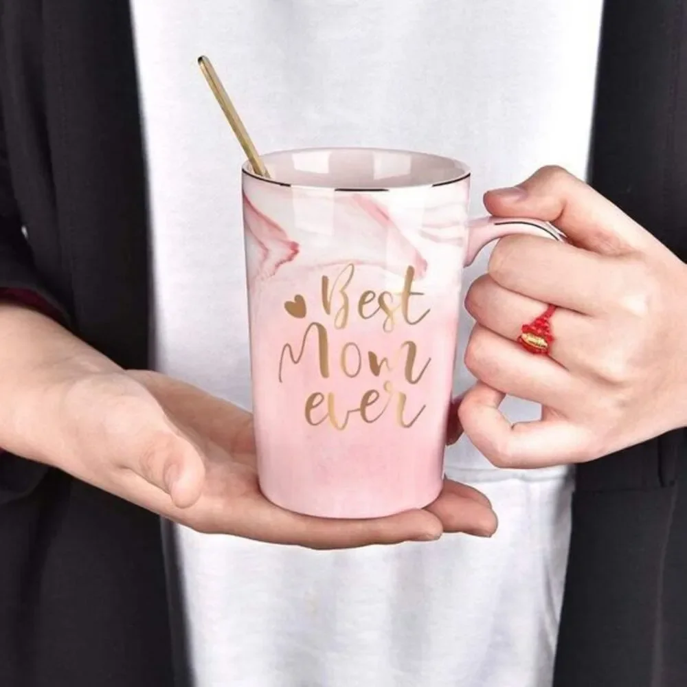 Best Mom Ever Birthday Mothers Day Gifts Coffee‎ Mug Cup Present Pink Wi…